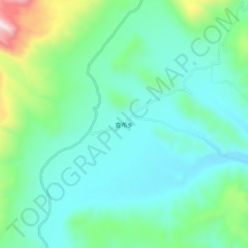 查布乡 topographic map, elevation, terrain