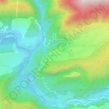 Kveda Sairme topographic map, elevation, terrain
