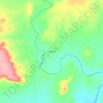 Chaperito topographic map, elevation, terrain