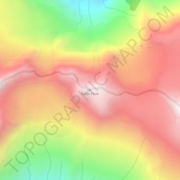 Faith Peak topographic map, elevation, terrain