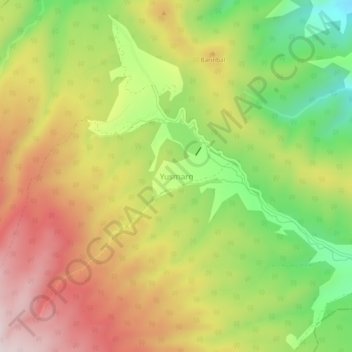 Yusmarg topographic map, elevation, terrain