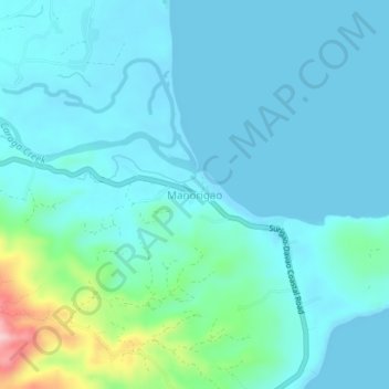 Manorigao topographic map, elevation, terrain