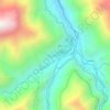 Huadquiña topographic map, elevation, terrain