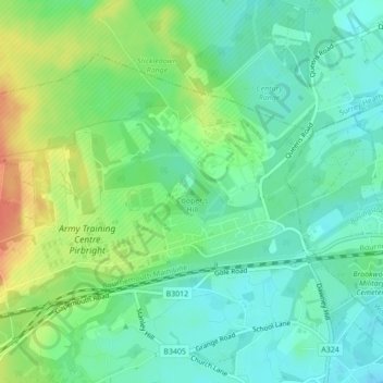 Cooper's Hill topographic map, elevation, terrain