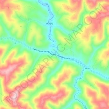 Bee topographic map, elevation, terrain