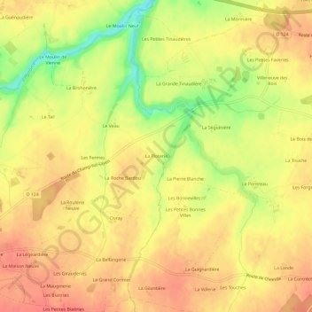 La Ploterie topographic map, elevation, terrain