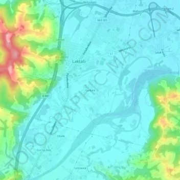 Gudura topographic map, elevation, terrain
