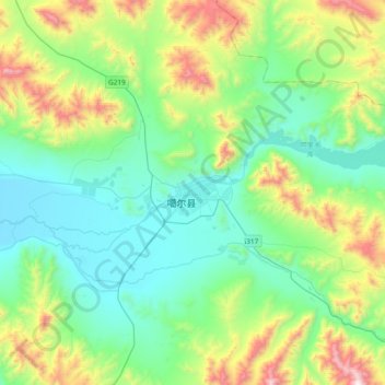 阿里地区 topographic map, elevation, terrain