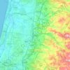 Tulkarm topographic map, elevation, terrain
