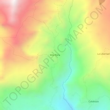 Alto Peru topographic map, elevation, terrain