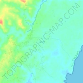 Pujini topographic map, elevation, terrain