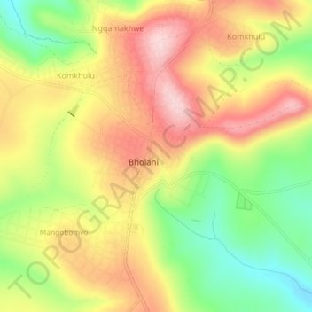 Ngqamakhwe topographic map, elevation, terrain