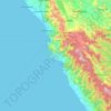 Koto XI Tarusan topographic map, elevation, terrain