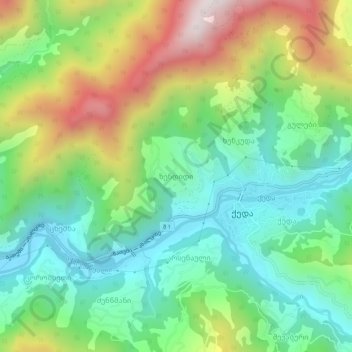 Zendidi topographic map, elevation, terrain