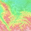Province of La Convención topographic map, elevation, terrain