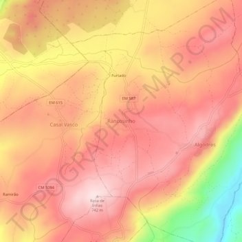 Rancosinho topographic map, elevation, terrain
