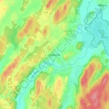 Jokikunta topographic map, elevation, terrain