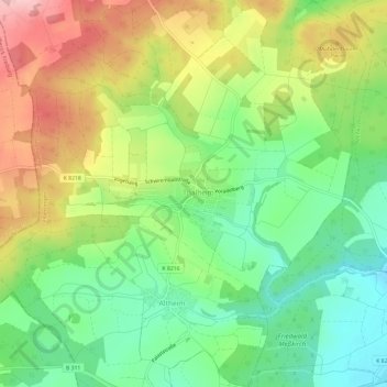 Thalheim topographic map, elevation, terrain