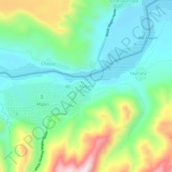 Mapiri topographic map, elevation, terrain