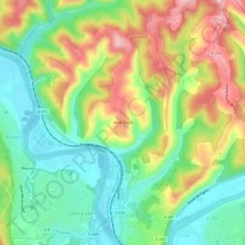 Rode Buze topographic map, elevation, terrain