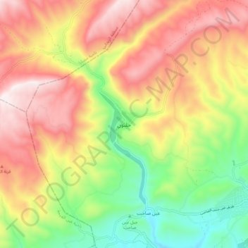 Halbun topographic map, elevation, terrain