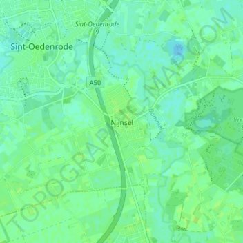 Nijnsel topographic map, elevation, terrain