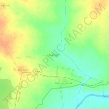 Naigaon topographic map, elevation, terrain