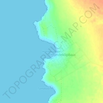 Hondeklip Bay topographic map, elevation, terrain