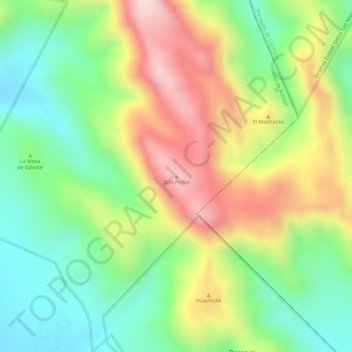 Don Pedro topographic map, elevation, terrain