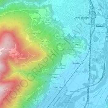 Quana topographic map, elevation, terrain