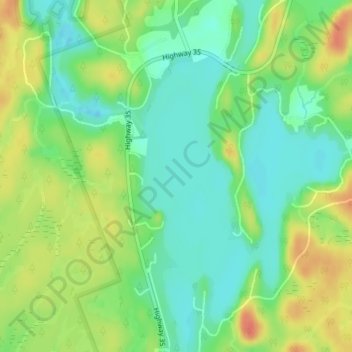 Moore Lake topographic map, elevation, terrain
