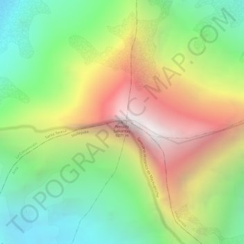 Nevado Salkantay topographic map, elevation, terrain