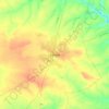 Kabwe topographic map, elevation, terrain