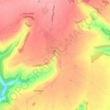 Seven Wells topographic map, elevation, terrain