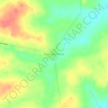 Bombara-kota topographic map, elevation, terrain