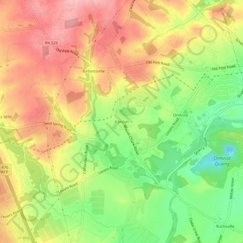 Ironton topographic map, elevation, terrain
