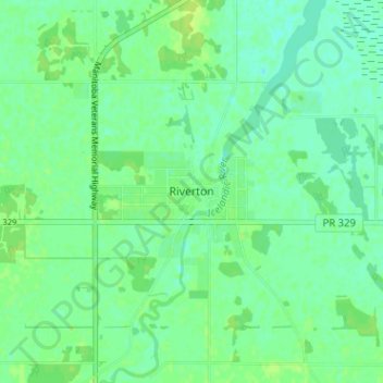 Riverton topographic map, elevation, terrain