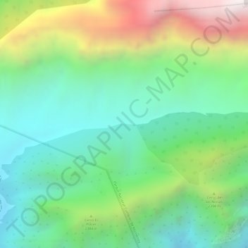 Cañón San Blas topographic map, elevation, terrain