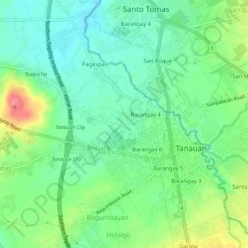 Trapiche topographic map, elevation, terrain