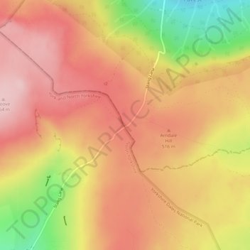 Stang Top topographic map, elevation, terrain