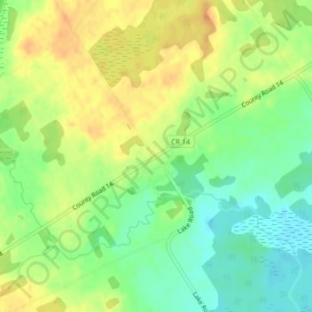 Enterprise topographic map, elevation, terrain