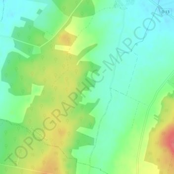 Roche Fontaine topographic map, elevation, terrain