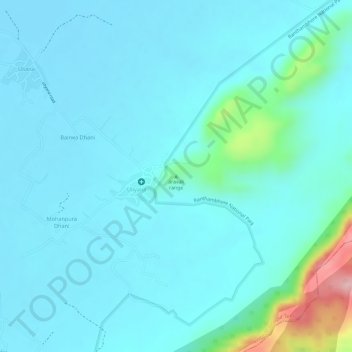aravali range topographic map, elevation, terrain