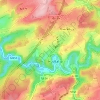 Fin de Ville topographic map, elevation, terrain