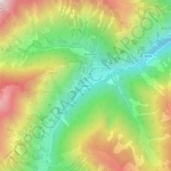 Strepeis topographic map, elevation, terrain