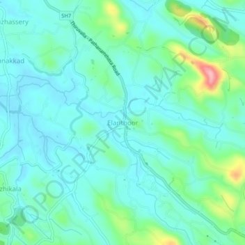 Elanthoor topographic map, elevation, terrain