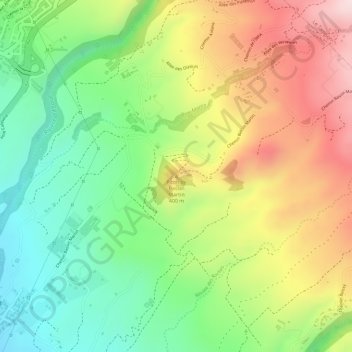 Piton de Bassin Martin topographic map, elevation, terrain