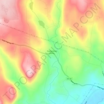 Stephentown Center topographic map, elevation, terrain