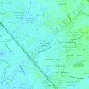Grand Royale Subdivision topographic map, elevation, terrain