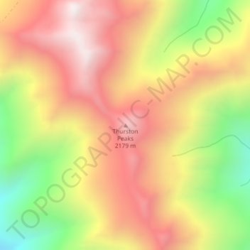 Thurston Peaks topographic map, elevation, terrain